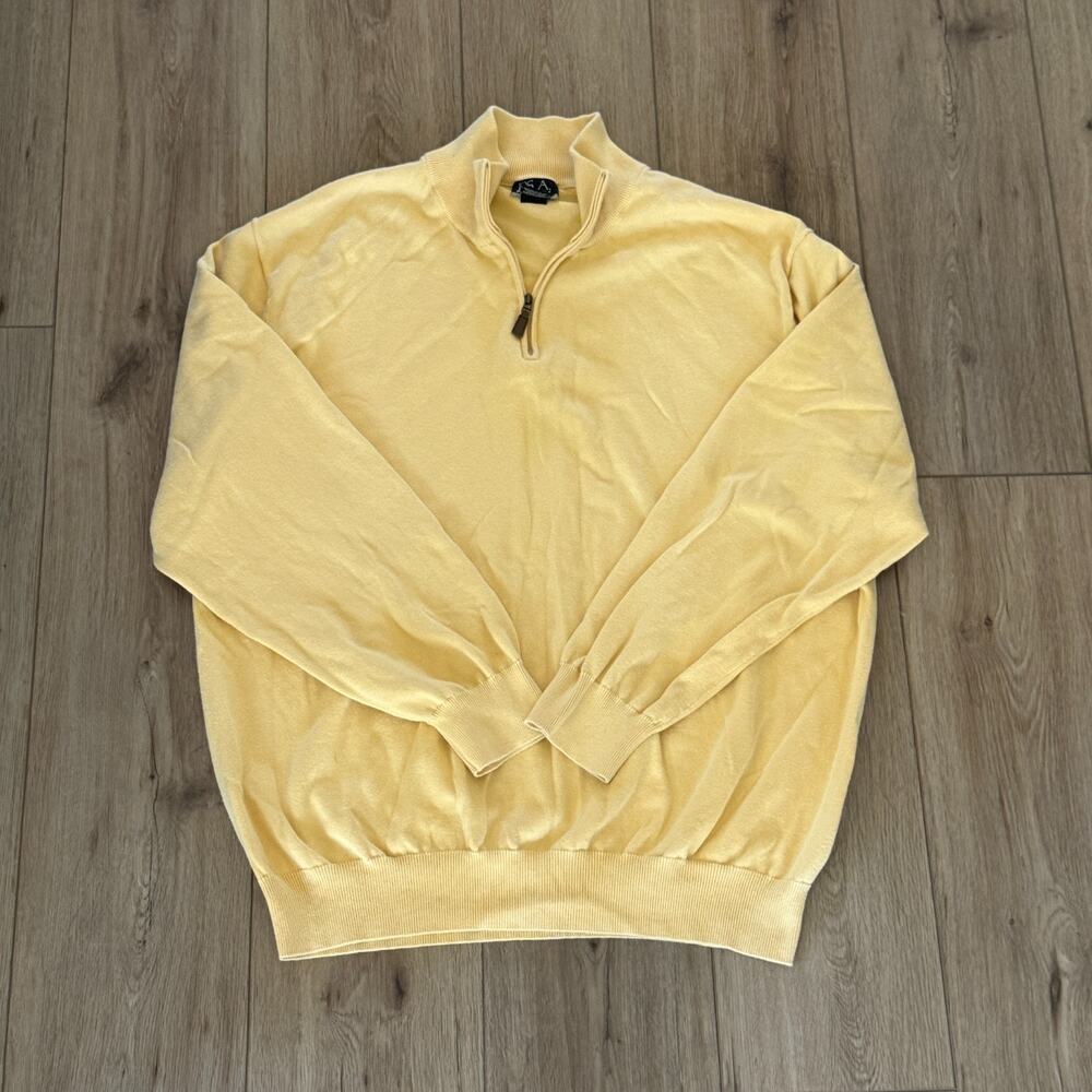 Jos A Bank Traveler Quarter Zip Pullover Mens XXL Long Sleeve